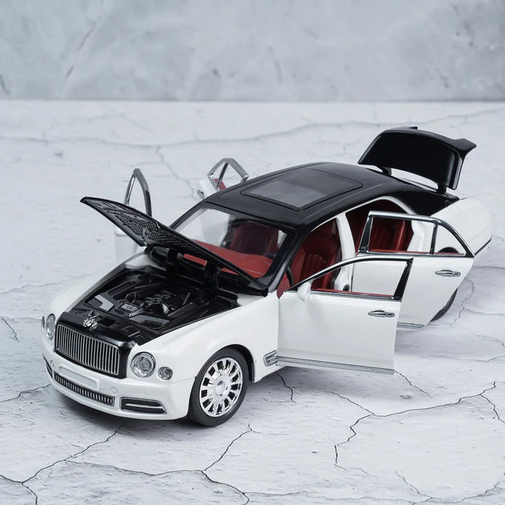 Bentley Mulsanne White Metal Diecast Car - Scale 1:18