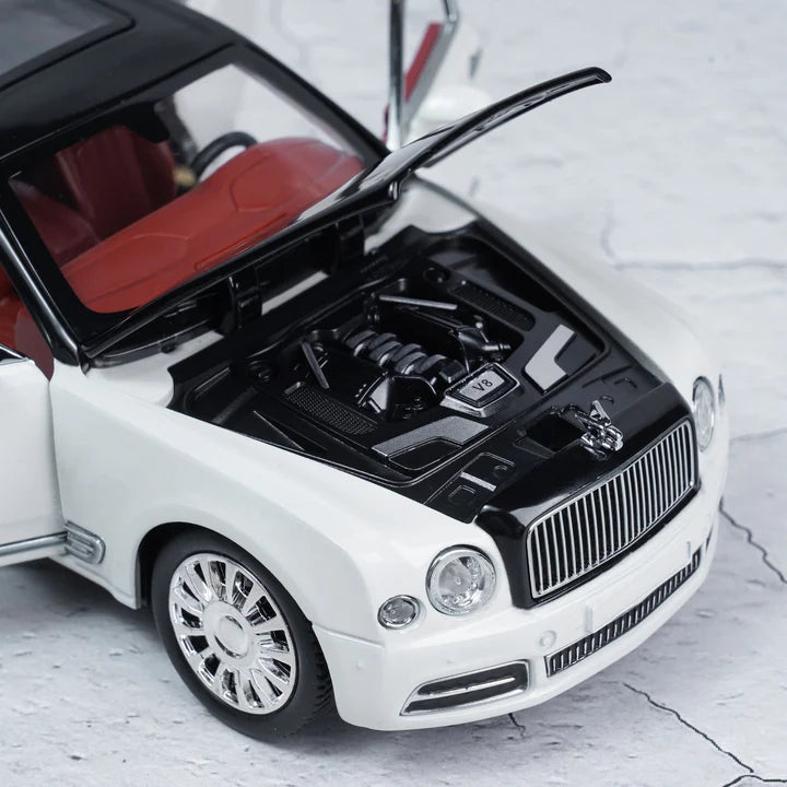 Bentley Mulsanne White Metal Diecast Car - Scale 1:18