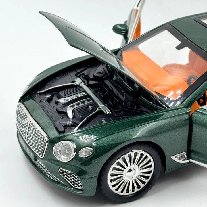 Bentley Continental Green Metal Diecast Car - Scale 1:18