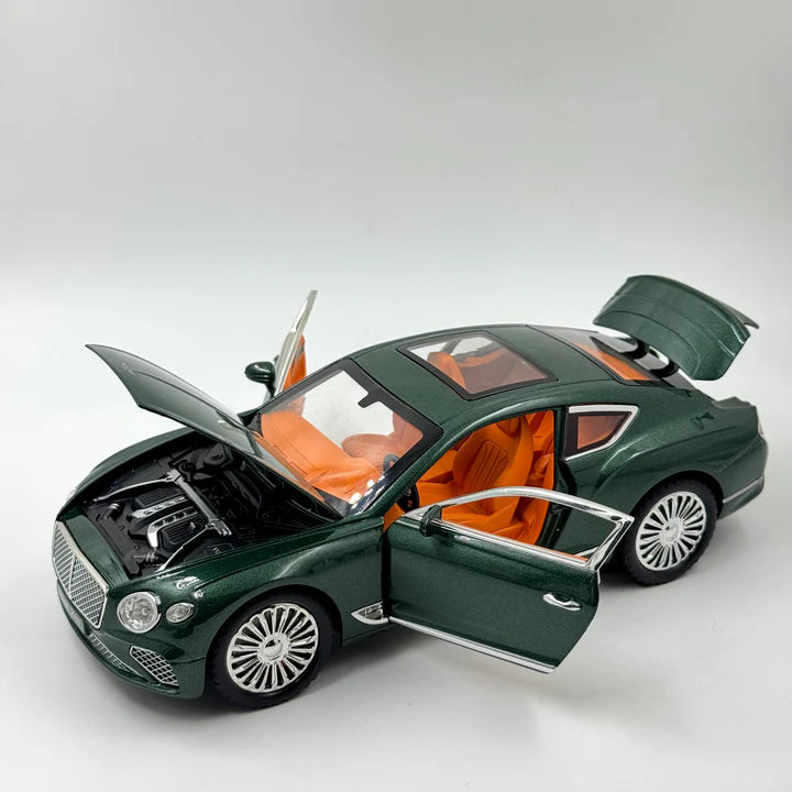 Bentley Continental Green Metal Diecast Car - Scale 1:18
