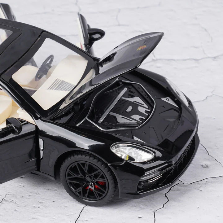 Porsche Panamera Black Metal Diecast Car - Scale 1:18