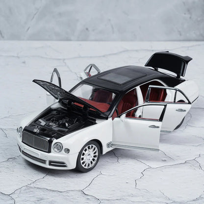 Bentley Mulsanne White Metal Diecast Car - Scale 1:18