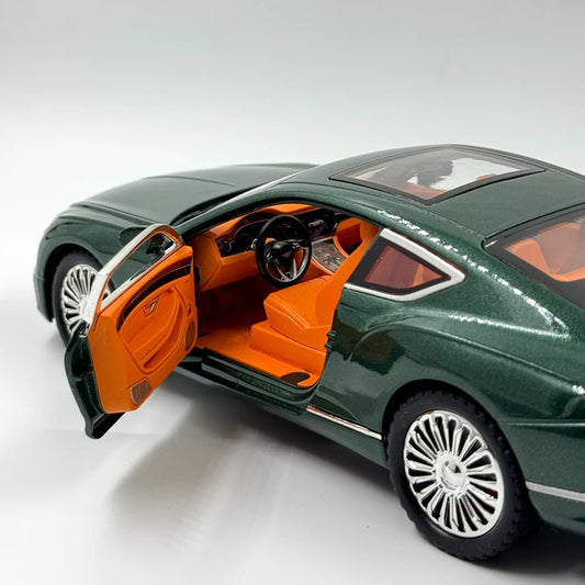 Bentley Continental Green Metal Diecast Car - Scale 1:18