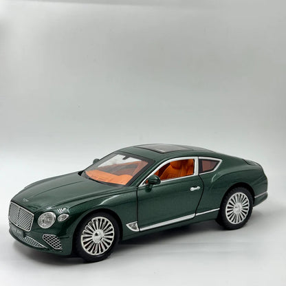 Bentley Continental Green Metal Diecast Car - Scale 1:18