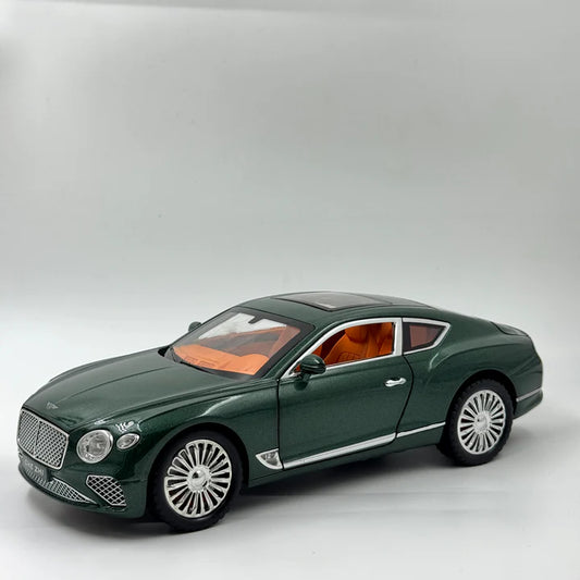 Bentley Continental Green Metal Diecast Car - Scale 1:18