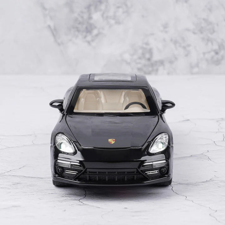 Porsche Panamera Black Metal Diecast Car - Scale 1:18