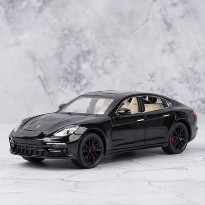 Porsche Panamera Black Metal Diecast Car - Scale 1:18