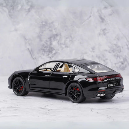 Porsche Panamera Black Metal Diecast Car - Scale 1:18