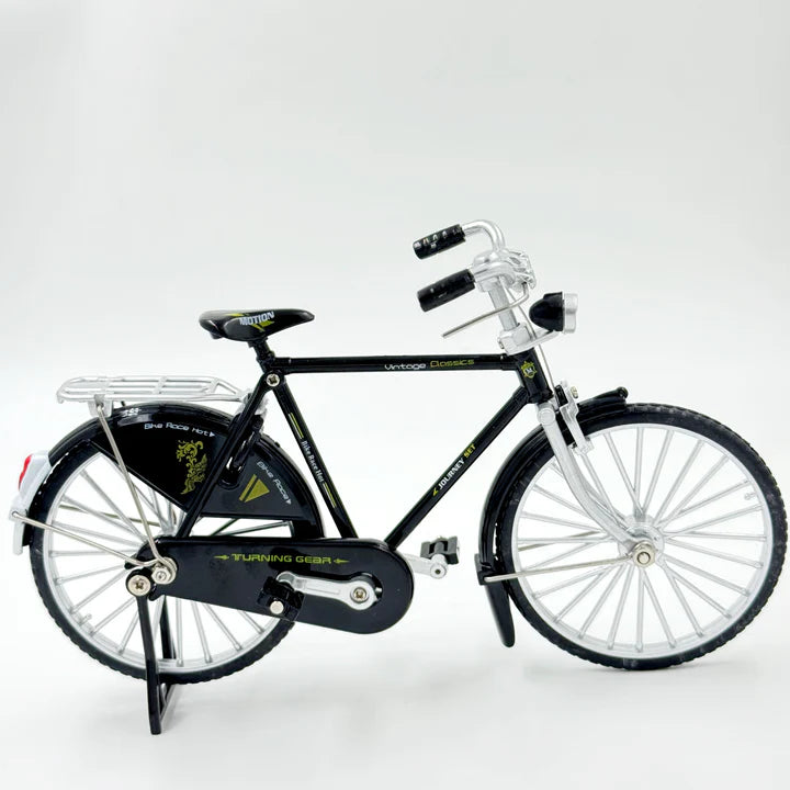 Classic Vintage Black Metal Diecast Bicycle