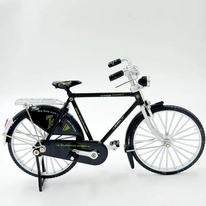 Classic Vintage Black Metal Diecast Bicycle