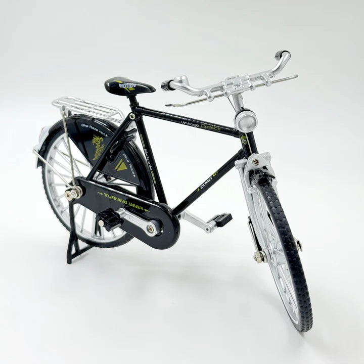 Classic Vintage Black Metal Diecast Bicycle